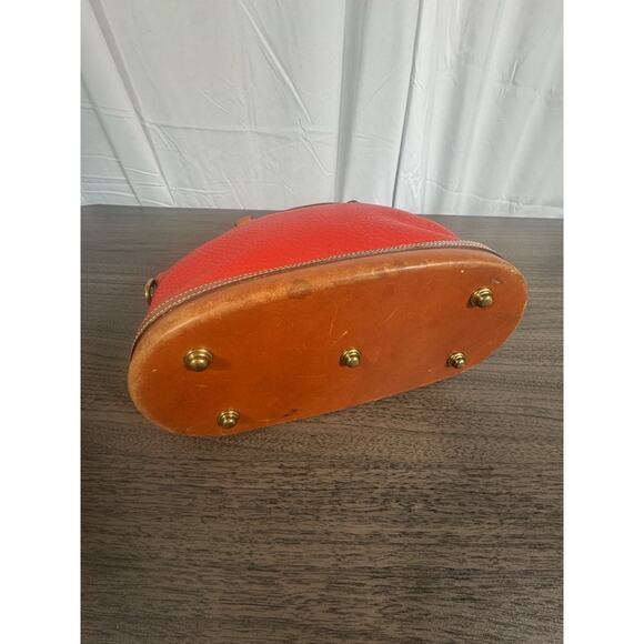 Vintage‎ Dooney & Bourke all weather leather satchel bag red pebbled leather - Picture 11 of 16